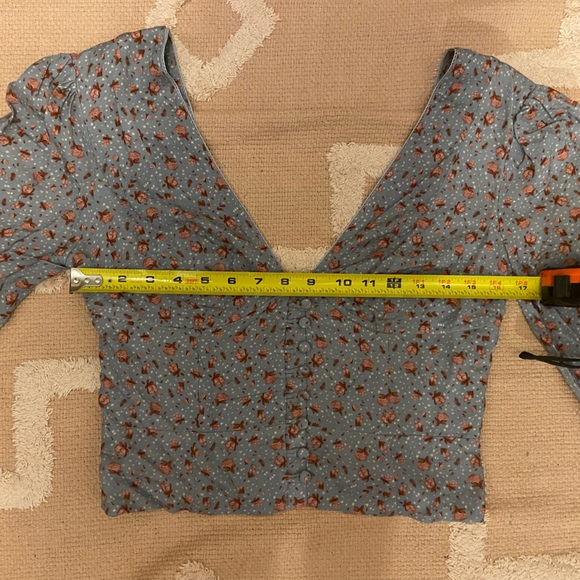 Lani the Label Button Up Floral Long Sleeve Boho Top Small - Picture 8 of 8